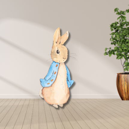 Storybook bunny birthday character cutout printed in Oxnard California