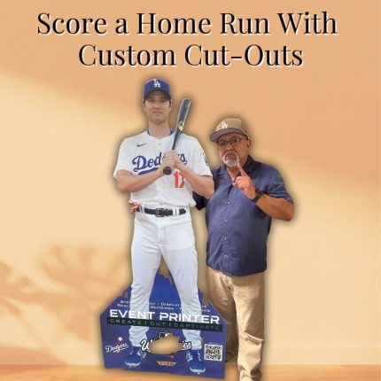 Life size custom adult photo cutout standee printed in Oxnard California