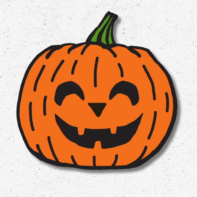 Halloween Smiling Pumpkin Cutout Halloween pumpkin cutout with smiling jack-o’-lantern face – UV-printed foam board decoration.