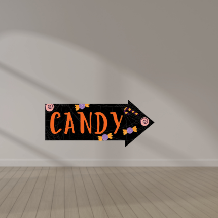 Halloween Candy Arrow Sign Cutout