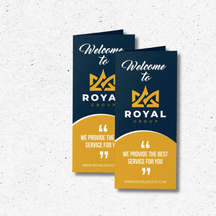 Colorful bi-fold brochure with modern layout for branding and marketing