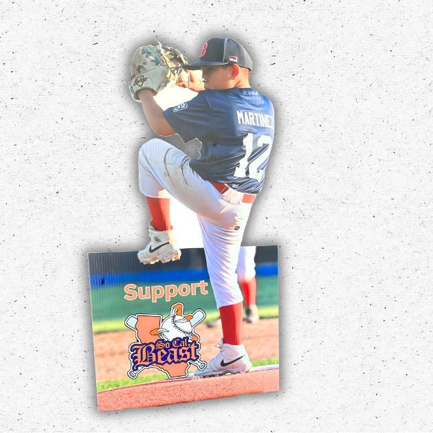 3ft Custom Athlete Yard Sign – Sports & Activity Display 3ft Custom Athlete Yard Sign personalized for senior night in Oxnard CA