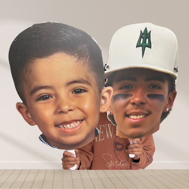 24 Inch Big Head Cutout – Custom Sports Team Spirit 24 inch Big Head Cutout for youth sports printed in Oxnard CA