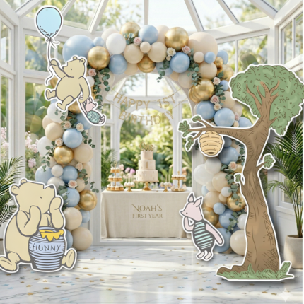 storybook bear cutout set honey tree first birthday party props