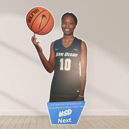 Life-Size Custom Athlete Standee for senior night printed in Oxnard CA