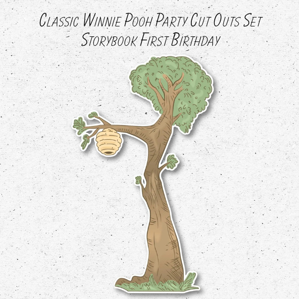 storybook tree cutout honey tree first birthday party prop