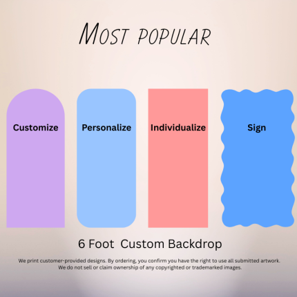 6ft custom birthday backdrop personalized party backdrop standard size Oxnard Ventura Camarillo