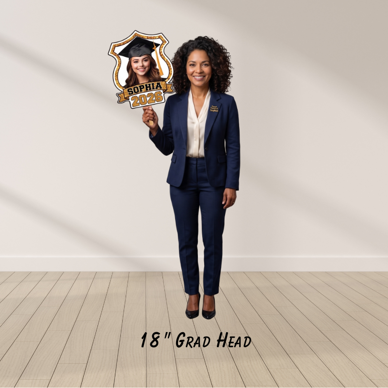 personalized-grad-big-head-cutout-18-inch-ventura personalized graduation big head cutout 18 inch custom photo prop grad party Ventura County