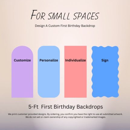 5 ft first birthday backdrop custom baby birthday backdrop small space oxnard