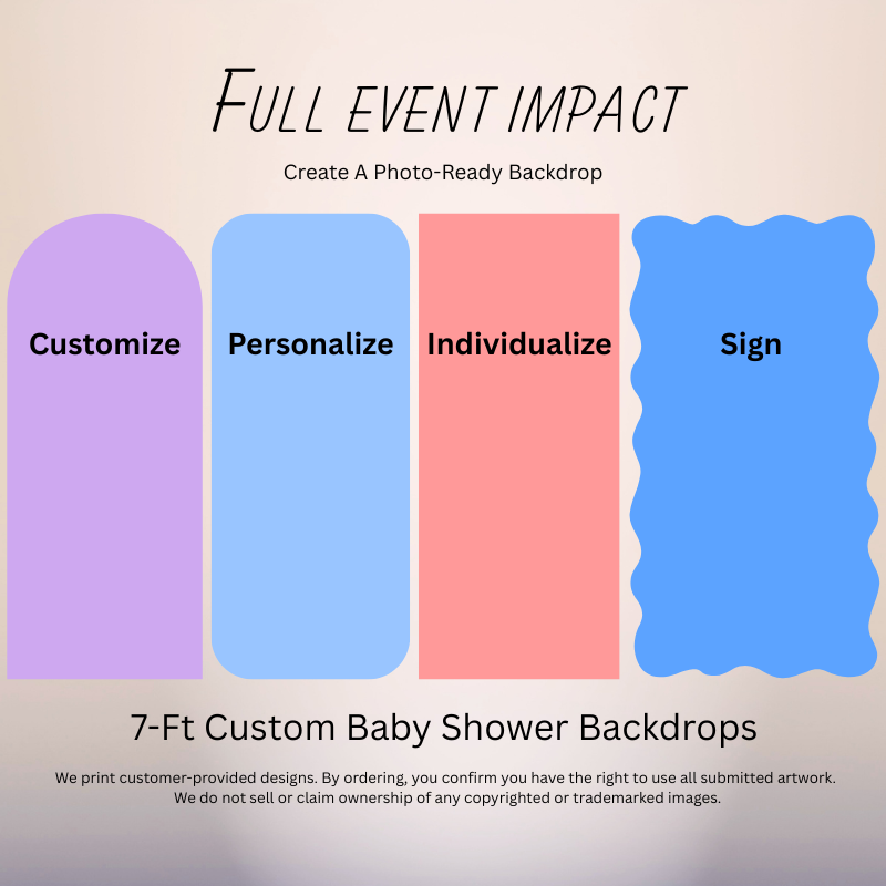 7 ft custom baby shower backdrop large event backdrop baby shower oxnard ventura