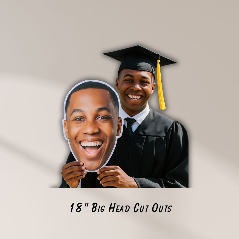 18 inch graduation big head cut outs for graduation parties