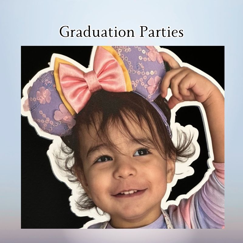 graduation party big head cutouts personalized decor oxnard ventura