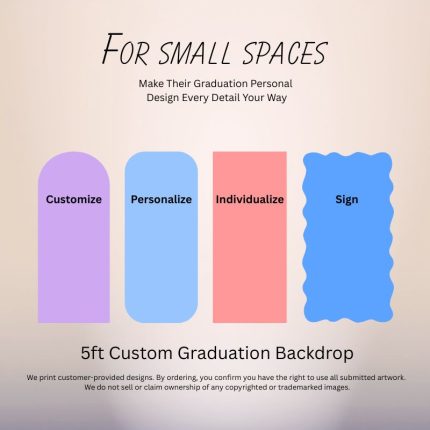 5ft custom graduation backdrop small space personalized graduation party oxnard