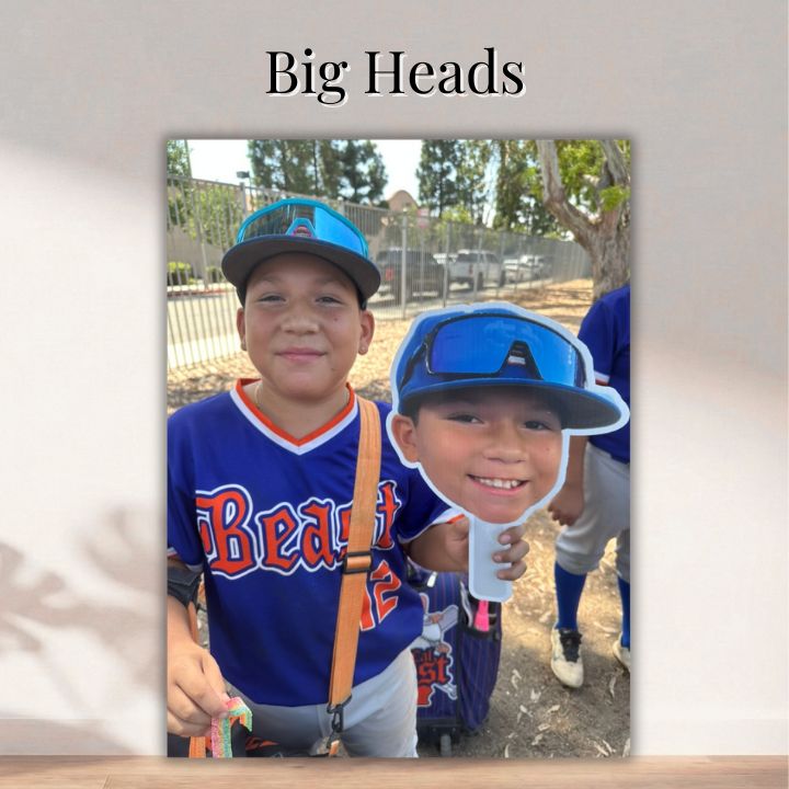 sports big heads baseball custom photo cutouts kids team oxnard ventura