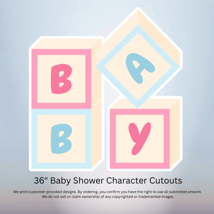 36 Inch Baby Blocks Character Cutout