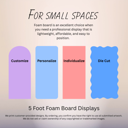 5 Foot Custom Foam Board Displays