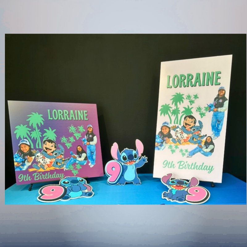 Personalized 9th Birthday Party Signs Character Cutouts Oxnard