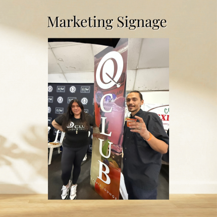 Custom Sports Lounge Marketing Signage