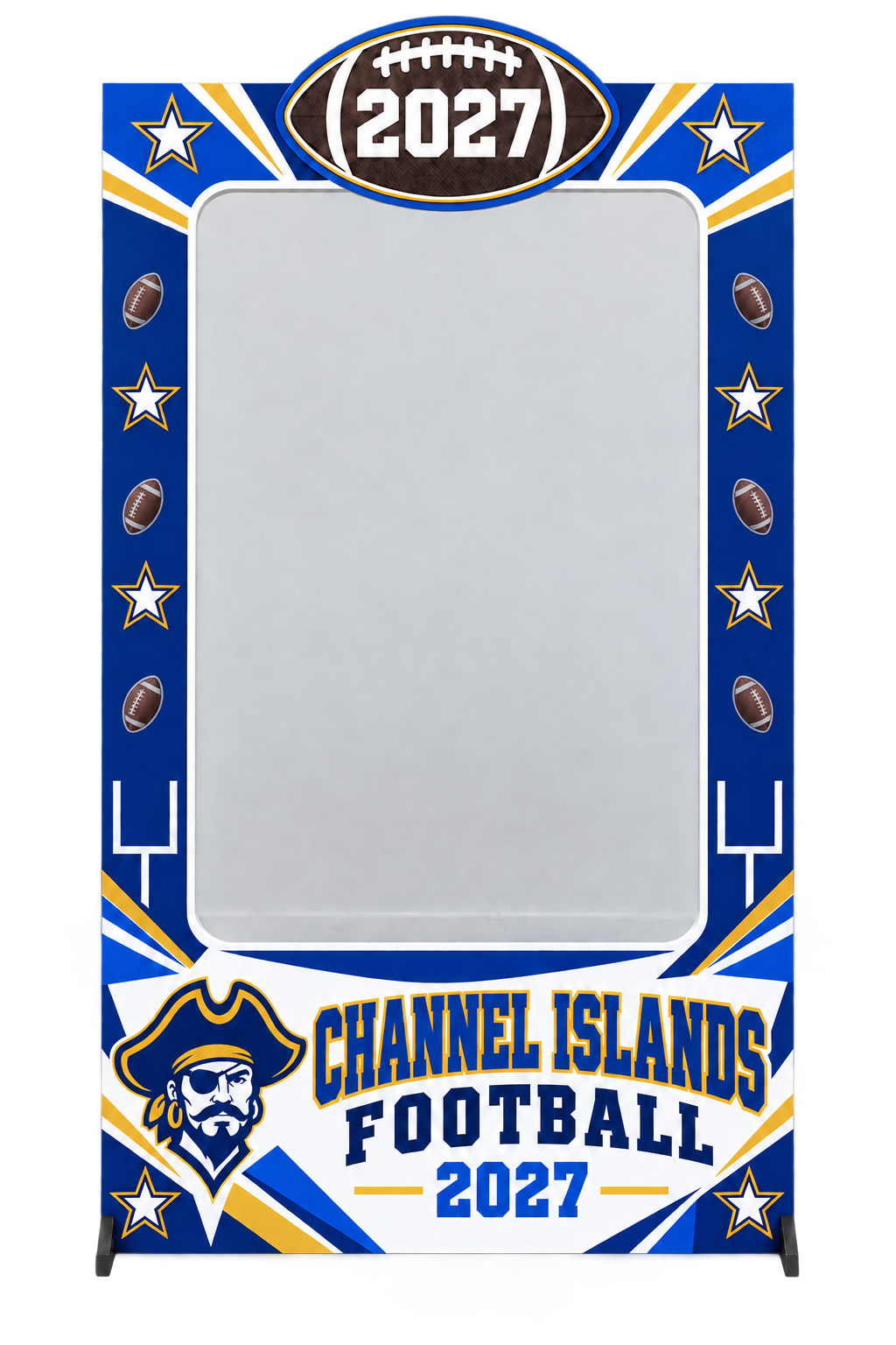 Channel Islands Football Custom Selfie Frame – Senior Night Photo Booth Prop Channel Islands Football Custom Selfie Frame – Senior Night Photo Booth Prop