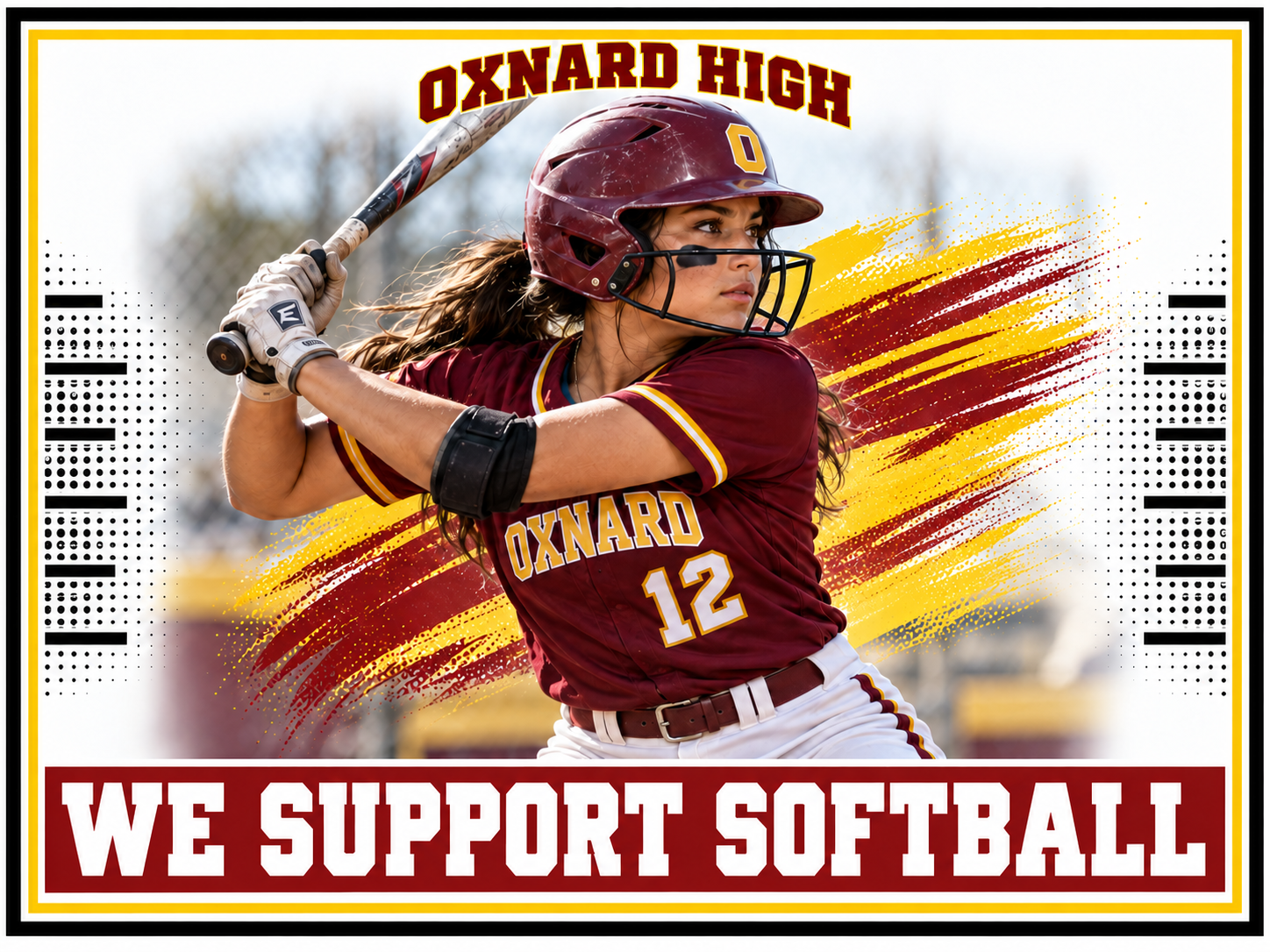Oxnard High School Softball Yard Sign – Player Photo Oxnard High School Softball Yard Sign – Player Photo