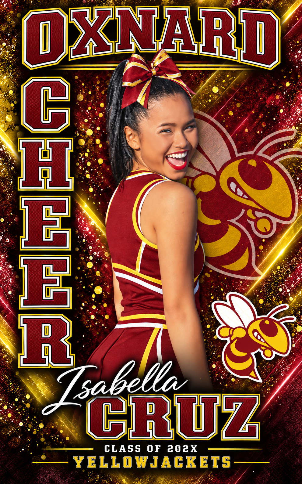 Oxnard High School Cheer Senior Banner Oxnard High School Cheer Senior Banner